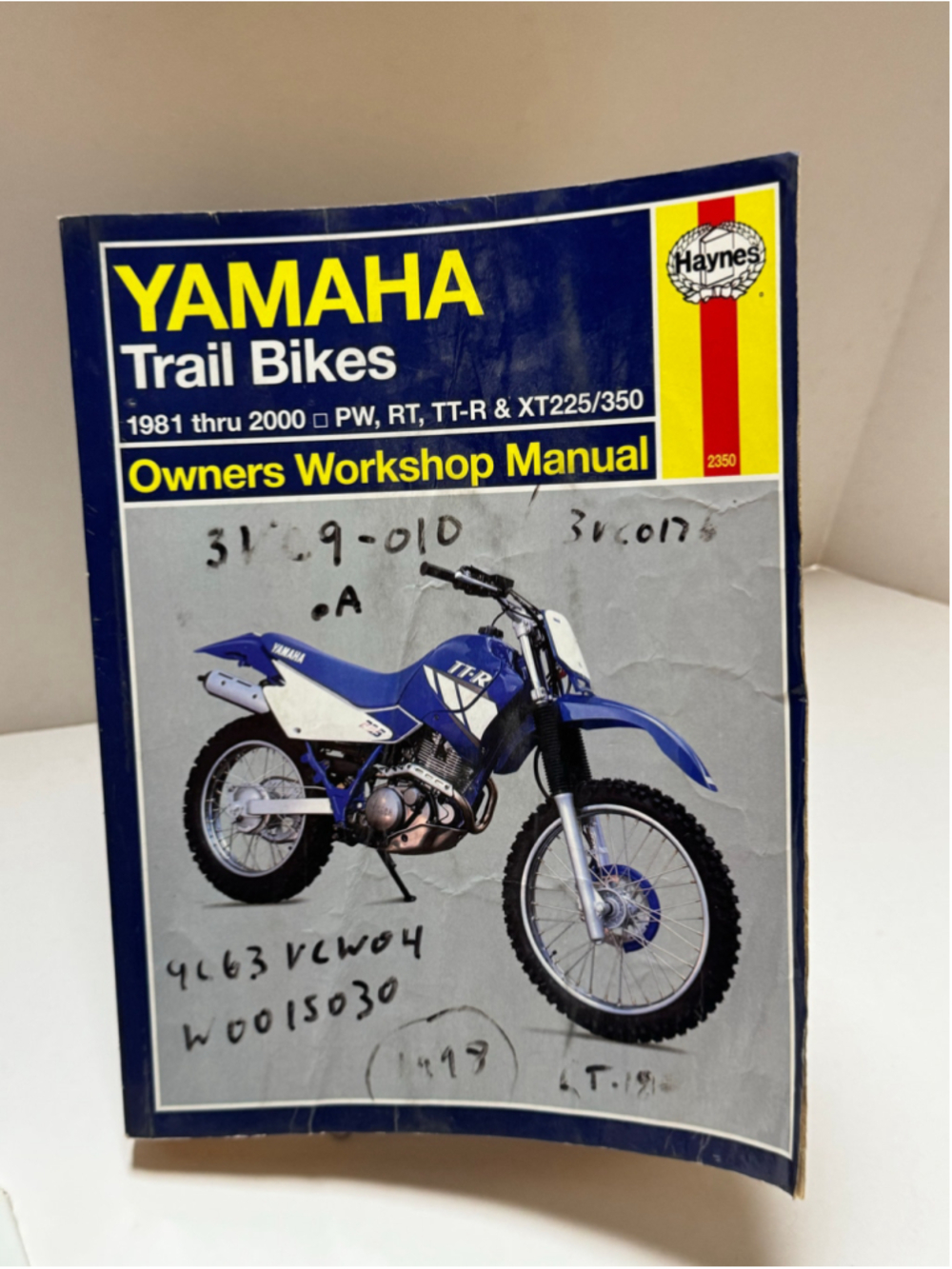 YAMAHA XT350,XT225,TTR 250,225,125,PW50,PW80,RT 180,100 HAYNES MANUAL 1981-2000